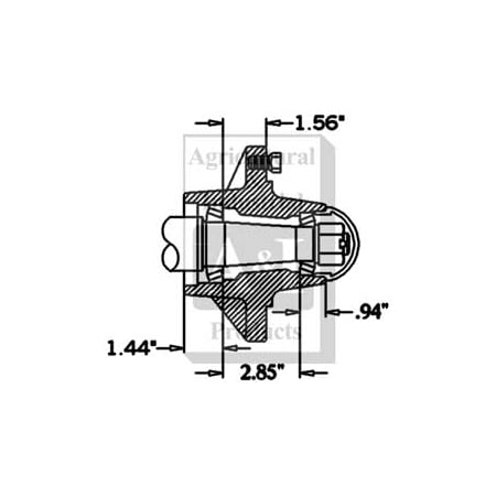 A & I Products Hub & Spindle Assy. (6 Bolt) 21" x10" x5" A-HS350066